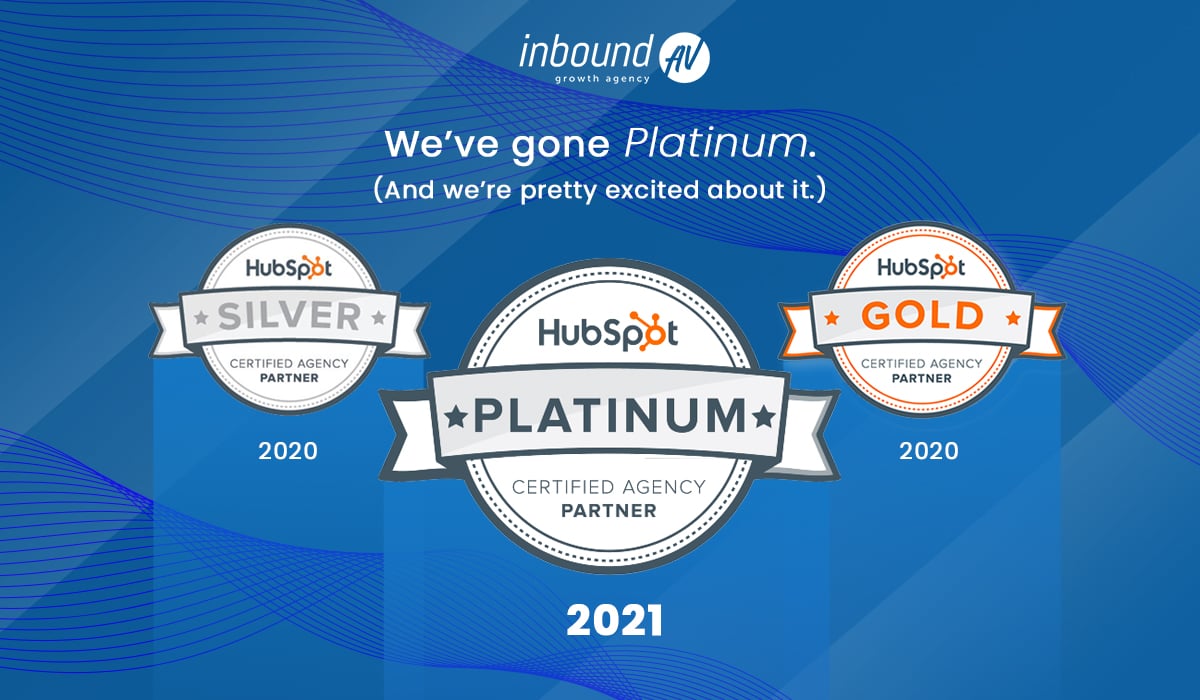 Inbound AV Reaches The Platinum Tier as a HubSpot Solutions Partner!